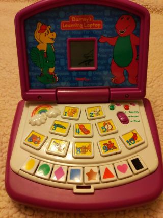 Vintage 1999 Barney’s Learning Laptop Computer Game Toy