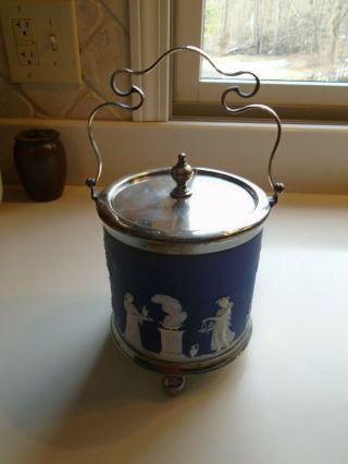 Antique Wedgwood Jasperware Ice Bucket With Lid