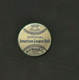 American League Ball Reach Baseball Pin