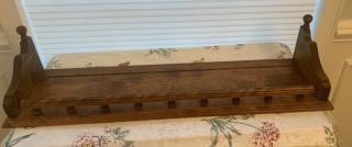 Vtg Ethan Allen 30 " Maple Heirloom Shelf W Spindle Rail And Plate Groove