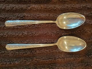 Towle Sterling Silver Rambler Rose 8 1/2 " Serving Spoon But In Excel Shape