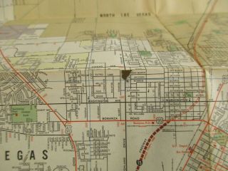 Vintage 1967 Phillips 66 Las Vegas Nevada Gas Station Travel Road Map Box KT8 3
