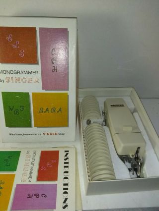 Vintage Singer Monogrammer For 750 Series Machine,  171256,  Complete Set