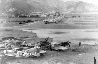 80 Sqn,  Hornet And Mosquito,  Ex - Hkaaf Spitfires,  Raf Kai Tak,  1 May 1953; Photo