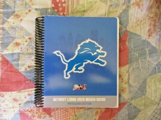 2019 Detroit Lions Media Guide Yearbook Press Book Matthew Stafford Program Ad