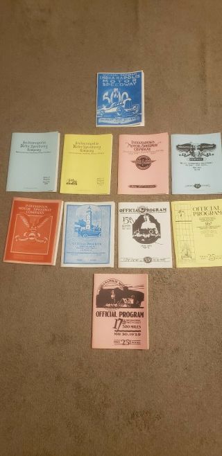 1920 - 1929 Indy 500 Race Programs Reprints 1983