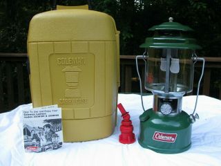 1983 Coleman Fuel Model 220k White Gas Lantern 2 - Mantle Molded Case -