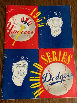 1955 World Series Program Brooklyn Dodgers York Yankees
