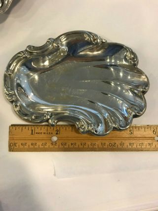 Sterling Silver Art Nouveau Candy Dish - Oyster Shape