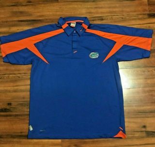 Vintage Florida Gators Nike Team Ncaa Football Sideline Polo Shirt Large.