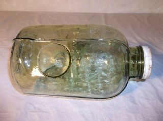 Vintage Green Glass Jar Camp Minnow Trap Checotah Oklahoma