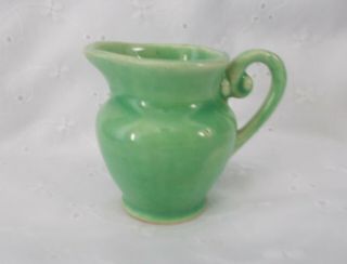 Vintage Shawnee Pottery Miniature Spring Green Pitcher