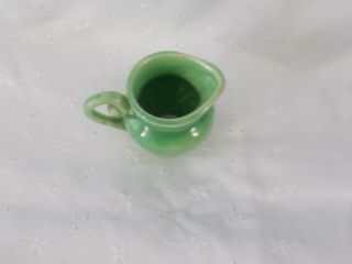 Vintage Shawnee Pottery Miniature Spring Green Pitcher 3