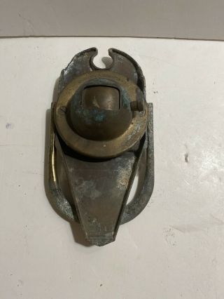 Vintage Security Eye Door Viewer Knocker Heavy Metal Brass? Heavy Patina