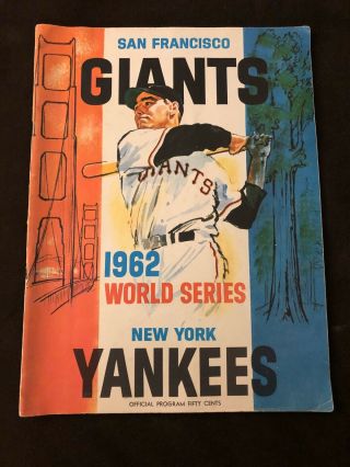 1962 World Series Game 2 Program Sf Giants York Yankees Candlestick