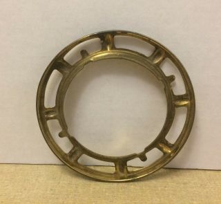Vintage Oil Lamp Brass Burner Shade Holder Ring 4  Fitter 2 11/16  Center Hole