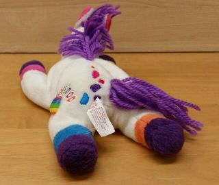 Vintage LISA FRANK Lollipop Fantastic Beans Stuffed Plush Horse Pony Rainbow 3