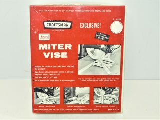 Vintage Craftsman Miter Vise 9 - 3279 For Radial Arm Saw Inv14477