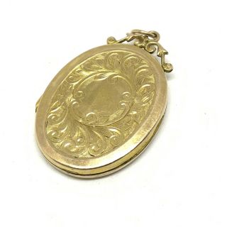 Antique Victorian 9ct Gold Back And Front Locket 220