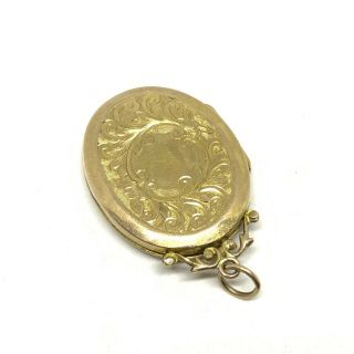 Antique Victorian 9CT Gold back and front locket 220 2
