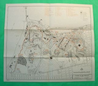 Vintage Map Of Presidio San Francisco 1967 Army Headquarters Old Paper Souvenir