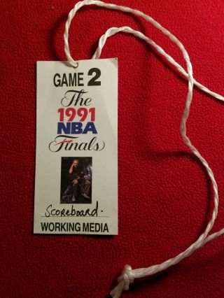 1991 Chicago Bulls Nba Finals Game 2 Media Pass