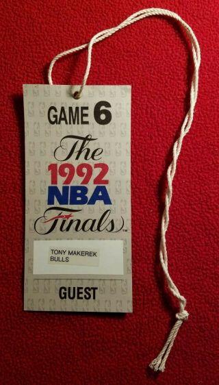1992 Chicago Bulls Nba Finals Game 6 Ticket Pass (bulls Win Title)