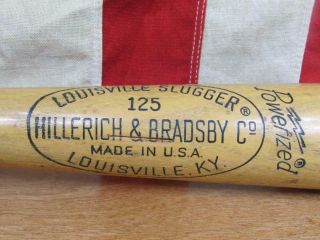Vintage Louisville Slugger H&b Wood Baseball Bat Hof Johnny Bench Model 33 " Reds
