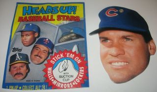 Vintage 1990 Topps Heads Up Baseball Stars Ryne Sandberg Chicago Cubs