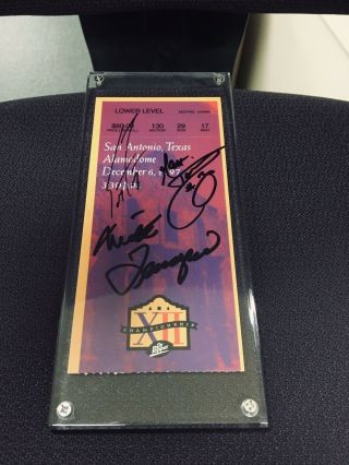1997 Big 12 Championship Game Ticket.  Nebraska/texas A&m Signed By Scott Frost