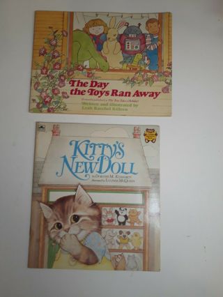 Vintage Paperback Books.  The Day The Toys Ran Away And1984 Kittys Doll