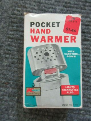 Vintage K - Mart Pocket Hand Warmer Cigarette Lighter Hong Kong