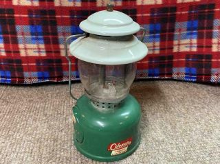 Vintage Model 5122 Coleman Lp Gas Lantern W Rare Colored Ventilator