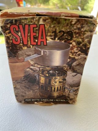 Vintage Svea 123 Brass Stove Sweden W/ Box