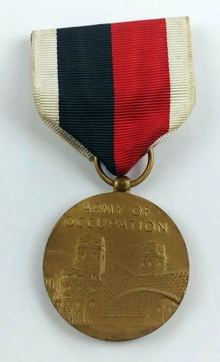 Ww2 Army Of Occupation Vintage Military Medal 1945 Japan Ribbon Clasp