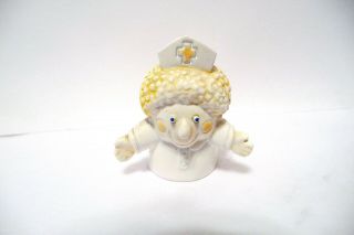 Thimble Vintage Handpainted Pewter Jjo Figural Of A Blonde Haired Nurse