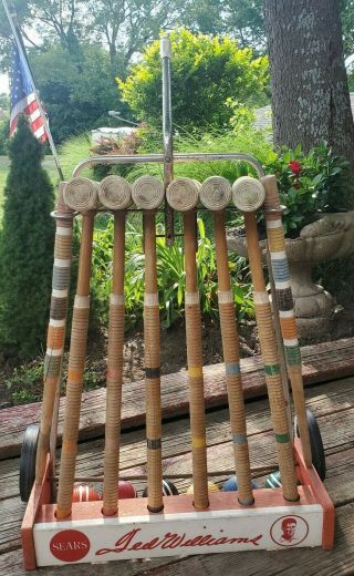 Ted Williams Croquet Set Sears Complete Early 60 