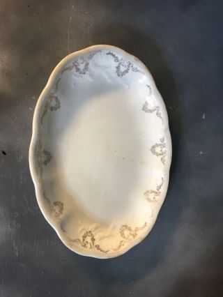 Vintage Edwin M.  Knowles China Co.  Semi - Vitreous Oval