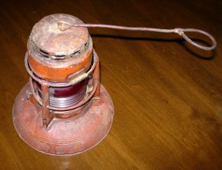 Vintage & Antique Gas Service Co.  Dietz Red Glass No.  40 Traffic Gard Lantern