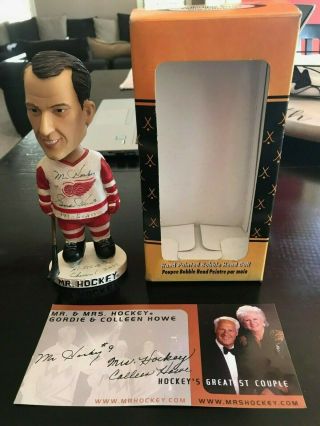 Gordie Howe Autographed Signed Bobblehead Detroit Red Wings - Mr Hockey