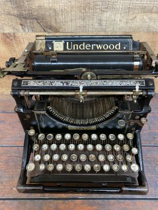 Underwood Typewriter No.  5 Vintage Antique Early 1900s Model For Decor Or Parts