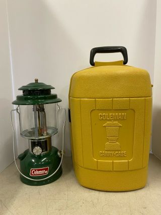 Vintage Coleman Lantern Model 220j 11 November 77 1977 With Plastic Carry Case
