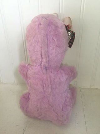 Vintage Rushton My Toy Rubber Face Purple Bunny Rabbit Plush Stuffed Doll 2