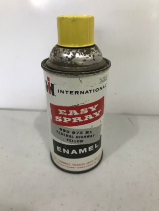 Vintage International Harvester Spray Paint Can Federal Highway Yellow,  Empty
