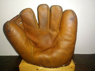 Vintage Nokoma Us Army Issue Split Finger Button Back Baseball Glove