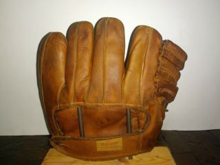 Vintage Nokoma US Army Issue Split Finger Button Back Baseball Glove 2