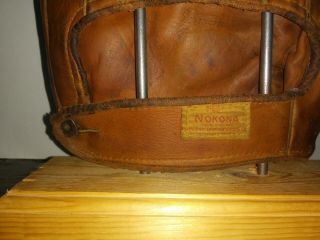 Vintage Nokoma US Army Issue Split Finger Button Back Baseball Glove 3