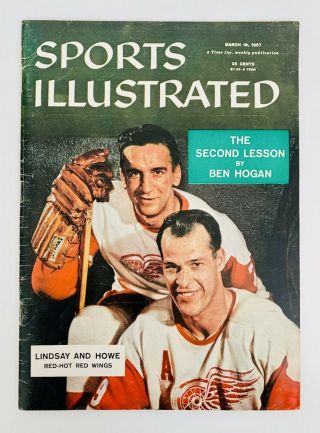 1957 Sports Illustrated Detroit Red Wings Gordie Howe Ted Lindsay No Label