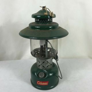 Vintage Big Hat Green Coleman Lantern Model No.  228e – 15” Tall