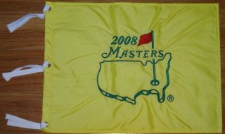2008 Masters Augusta National Pin Golf Flag Package Great 4 Autographs